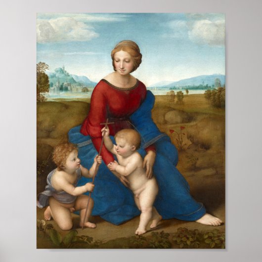 Madonna auf der Wiese | Raphael Poster (Vorne)