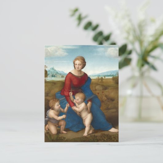Madonna auf der Wiese | Raphael Postkarte (Stehend Vorderseite)