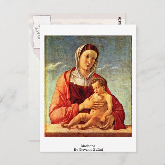 Madonna By Giovanni Bellini Postkarte (Vorne/Hinten)