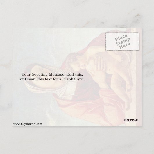 Madonna By Giovanni Bellini Postkarte (Rückseite)