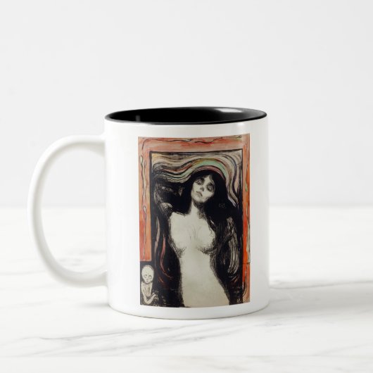 Madonna (ca. 1895–1896) by Edvard Munch Zweifarbige Tasse (Links)