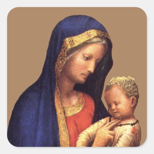 Madonna Casini Quadratischer Aufkleber (Vorderseite)