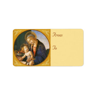 Madonna & Child Christmas Address Labels Adressaufkleber