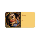 Madonna & Child Christmas Address Labels Adressaufkleber (Vorne)