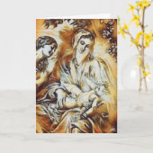 Madonna & Child Christmas Card Karte (Gelbe Blume)
