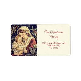 Madonna Child Vintage Adressaufkleber