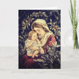 Madonna Child Vintage Weihnachtskarte Feiertagskarte