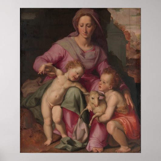 Madonna & Child with Saint John the Baptist Poster (Vorne)