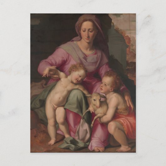 Madonna & Child with Saint John the Baptist Postkarte (Vorderseite)