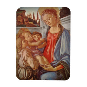 Madonna Christ Kind und Engel Magnet