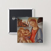 Madonna Christ Kind und Zwei Engel Button (Vorne & Hinten)