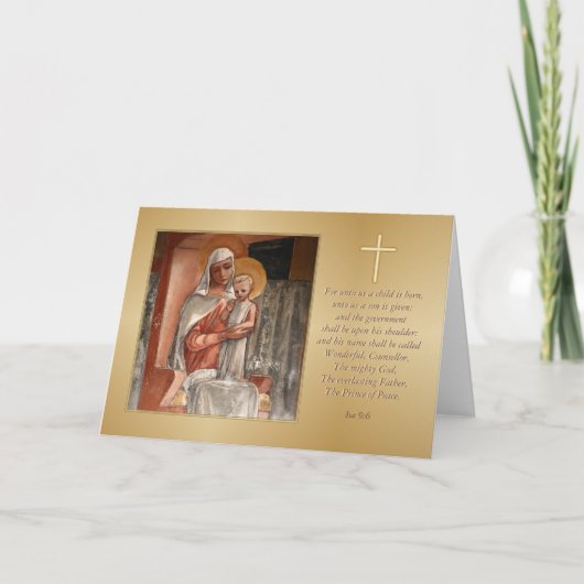 Madonna Christmas Card Feiertagskarte (Vorderseite)