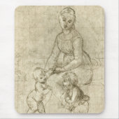 Madonna, Christus und Johannes Baptist von Rapahel Mousepad (Vorne)