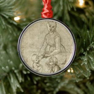 Madonna, Christus und Johannes der Täufer von Rapa Ornament Aus Metall