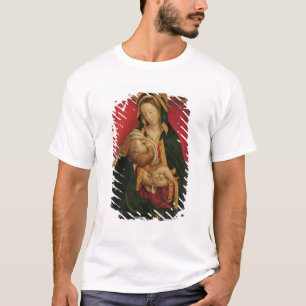 Madonna, das ihr Kind, 1520-30 säugt (Öl auf PA T-Shirt