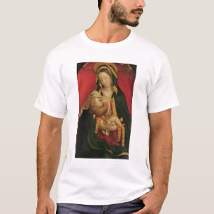 Madonna, das ihr Kind, 1520-30 säugt (Öl auf PA T-Shirt