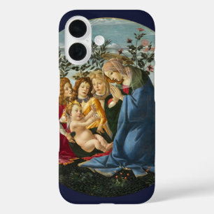 Madonna, das Kind mit 5 Engeln anbetend Botticelli iPhone 16 Hülle