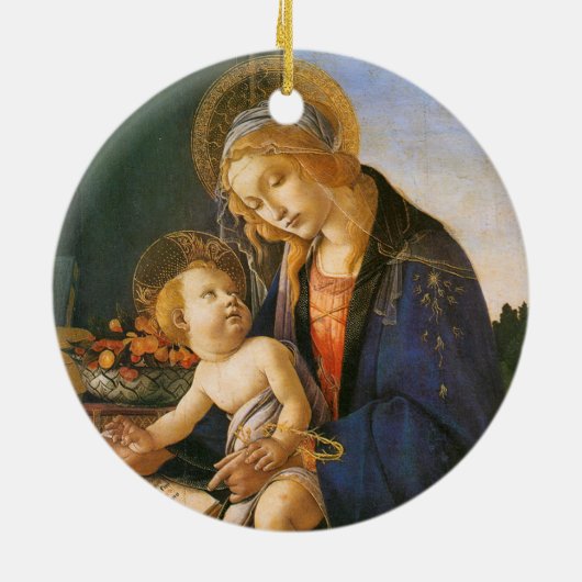 Madonna del Libro Botticelli Keramikornament (Hinten)