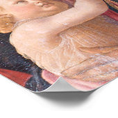 Madonna del Magnificat hält das Baby Jesus Poster (Ecke)
