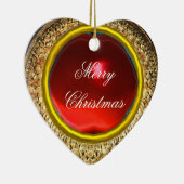 Madonna del Magnificat / Ruby Gemstone Herz Keramik Ornament (Rechts)