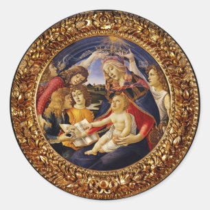Madonna del Magnificat Runder Aufkleber