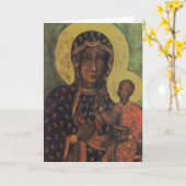 Madonna del Sasso Czestochowa Karte (Gelbe Blume)