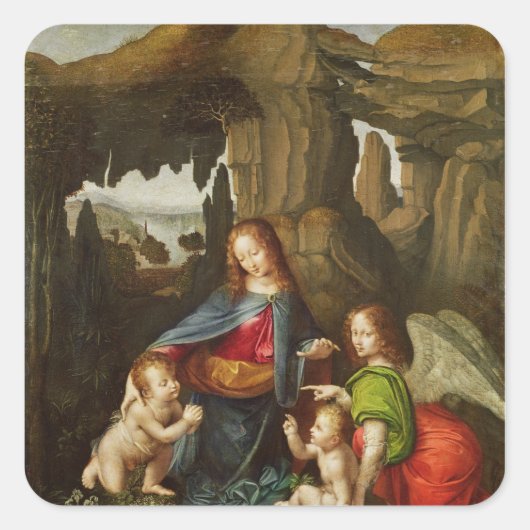 Madonna del Sasso Quadratischer Aufkleber (Vorderseite)