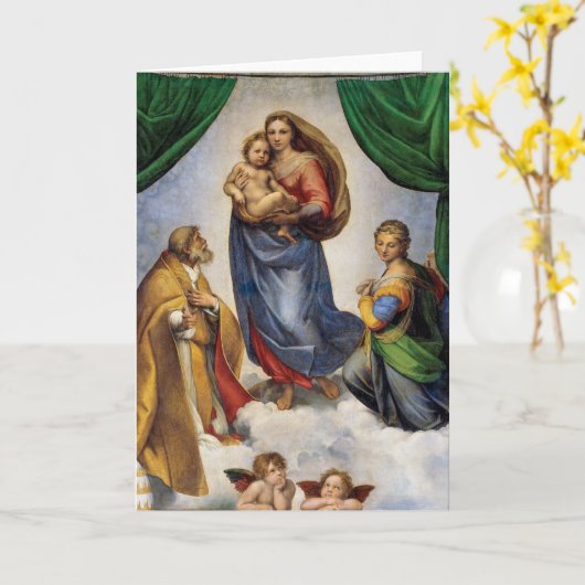 Madonna del Sasso | Raphael | Karte (Gelbe Blume)