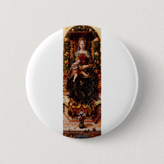 Madonna della Candeletta von Carlo Crivelli Button (Vorderseite)