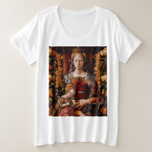 Madonna della Candeletta von Carlo Crivelli Große Größe T-Shirt (Design vorne)