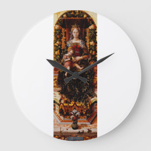 Madonna della Candeletta von Carlo Crivelli Große Wanduhr