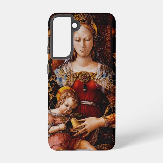 Madonna della Candeletta von Carlo Crivelli Samsung Galaxy Hülle (Rückseite)