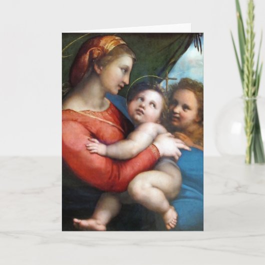 Madonna della Tenda - Raphael - c1513 Karte (Vorderseite)