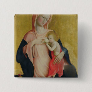 Madonna der Bescheidenheit, c.1410 (Tempera auf Button