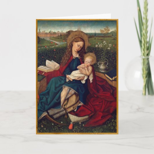 Madonna der Bescheidenheit Feiertagskarte (Vorderseite)