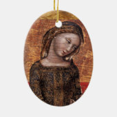 MADONNA DER BESCHEIDENHEIT KERAMIKORNAMENT (Hinten)