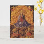 Madonna der Bescheidenheit mit Christuskind und Karte (Gelbe Blume)