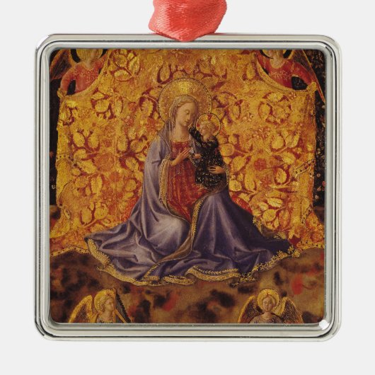 Madonna der Bescheidenheit mit Christuskind und Silbernes Ornament (Vorne)