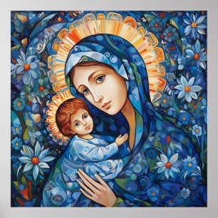 Madonna der Blüten Poster