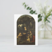 Madonna der Felsen durch Leonardo da Vinci c.1483 Postkarte (Stehend Vorderseite)