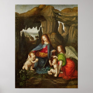Madonna der Felsen Poster