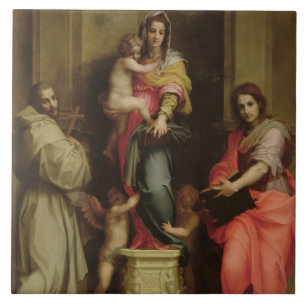 Madonna der Harpies, 1517 (Öl auf Platte) Fliese