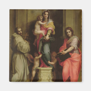 Madonna der Harpies, 1517 (Öl auf Platte) Magnet