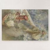 Madonna der Lilien von Alphonse Mucha Puzzle (Horizontal)