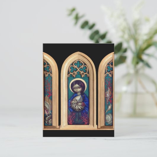 "Madonna der Muscheln" Postkarte (Stehend Vorderseite)
