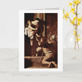 Madonna der Pilger durch Michelangelo DA Karte (Gelbe Blume)