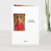 MADONNA DER ROSE BOWER FEIERTAGSKARTE (Rückseite)
