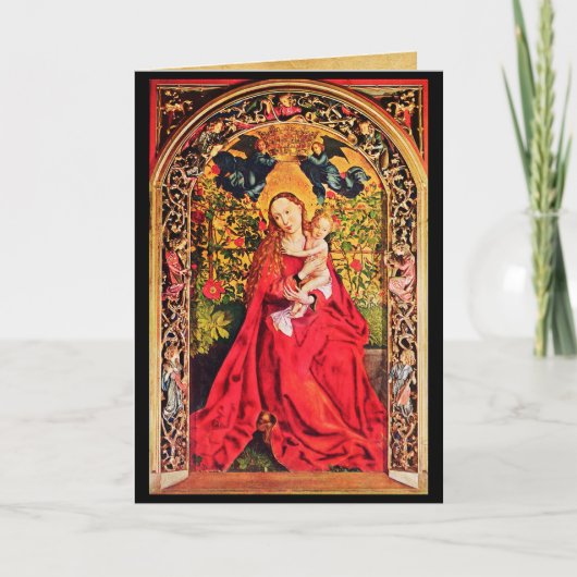 MADONNA DER ROSE BOWER FEIERTAGSKARTE (Vorderseite)