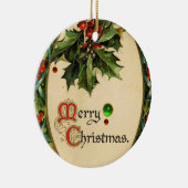 MADONNA DER ROSE BOWER MISTLETOES, HOLLY BERRIES KERAMIK ORNAMENT (Rechts)