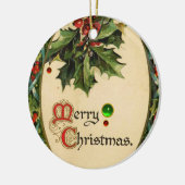 MADONNA DER ROSE BOWER MISTLETOES, HOLLY BERRIES KERAMIK ORNAMENT (Links)